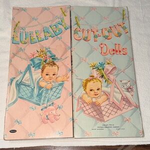 1953 Whitman publishing company Vintage Lullaby Cut-Out Dolls Set